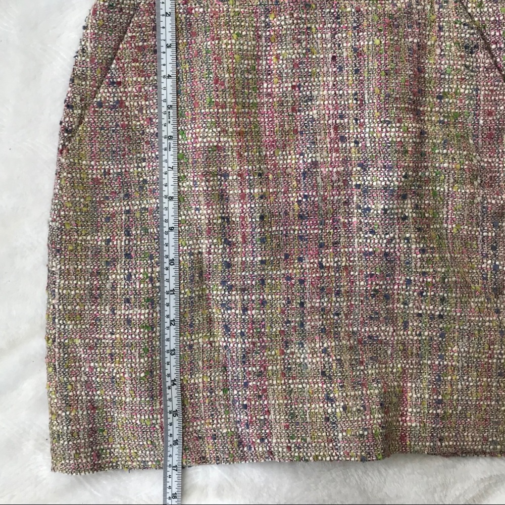 J Crew Multicolor Tweed Short Pencil Career Skirt - Picture 6 of 7